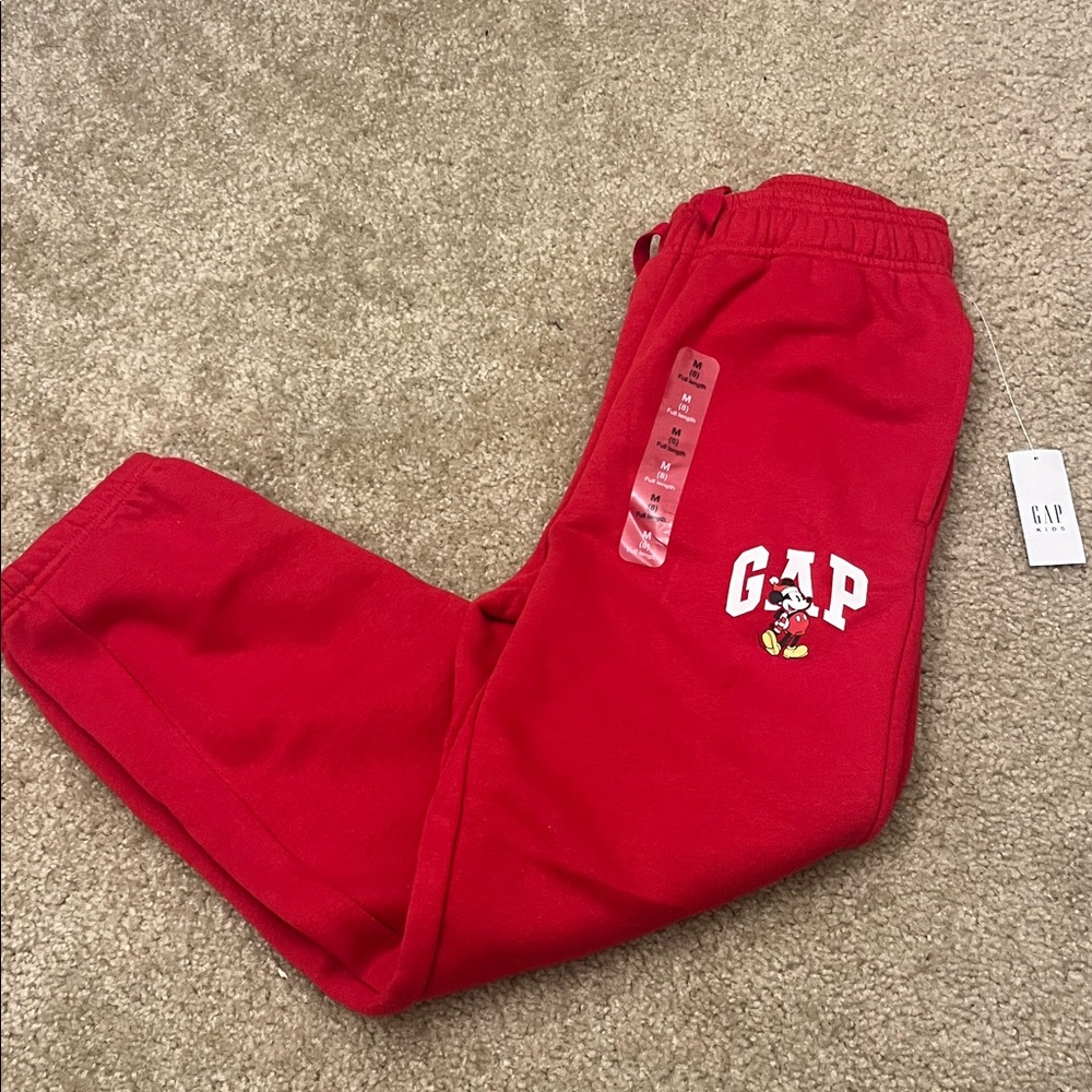 Gap Boy’s Red Disney Mickey Mouse Drawstring Sweatpants. Size M/10